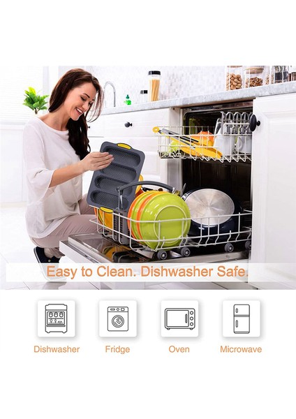 Fransız Bagetleri/sosisli Sandviç Ekmeği Pişirmek Için Silikon Ekmek Kalıbı, Pişirme Için Ekmek Kalıbı, Yapışmaz ve Kolay Temizlenir (Yurt Dışından) modelleri