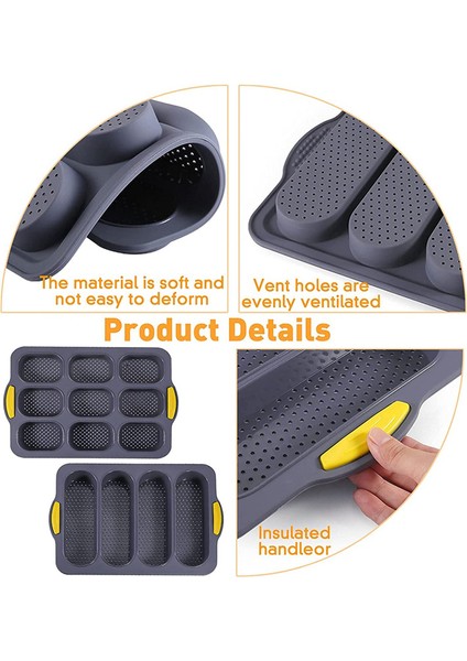 Fransız Bagetleri/sosisli Sandviç Ekmeği Pişirmek Için Silikon Ekmek Kalıbı, Pişirme Için Ekmek Kalıbı, Yapışmaz ve Kolay Temizlenir (Yurt Dışından) fırsatları