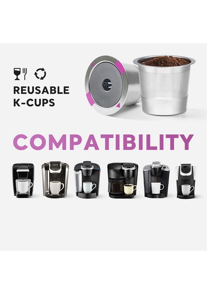 Keurig Plus Keurig 2.0 1.0 Kahve Makinesi Için Yeniden Kullanılabilir K-Cup Filtresi Paslanmaz Çelik Yeniden Kullanılabilir K-Cup Filtresi (Yurt Dışından) fırsatları