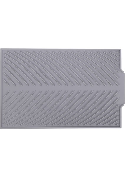 Silikon Bulaşık Kurutma Matı, Katlanabilir Süzgeç Matı, Dikdörtgen Süzgeç Matı, Bulaşık Kurutma Pedi, Isıya Dayanıklı Kaymaz Tepsi, Gri (Yurt Dışından)