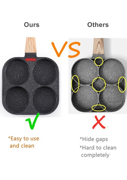 Bardaklık Yumurta Tavası Yapışmaz ve Sağlıklı Granit Yumurta Kızartma Tavası Yumurta, Krep, Plett Krep-A Için Çok Yönlü Kahvaltı Tavası (Yurt Dışından) fiyatları