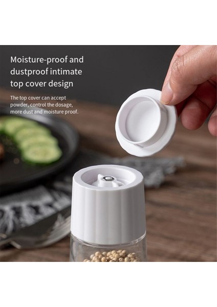 Karabiber Öğütücü Manuel Karabiber Taneleri Deniz Tuzu Öğütme Şişesi Karabiber Tozu Öğütme Ev Baharat Şişesi Beyaz (Yurt Dışından) fırsatları