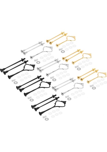 Pasta Standı Için 6 Set Tepsi Donanımı, Düğün ve Parti Servis Tepsisi Için 3 Katlı Pasta Standı Bağlantı Donanımı Tutucu (3 Renk) (Yurt Dışından)