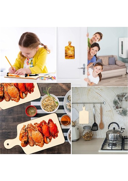 36 Parça Saplı Ahşap Mini Kesme Tahtası, Bitirilmemiş Ahşap El Sanatları Mini Şarküteri Tahtaları, Kürek Boş Doğrama Tahtası (Yurt Dışından) indirimleri