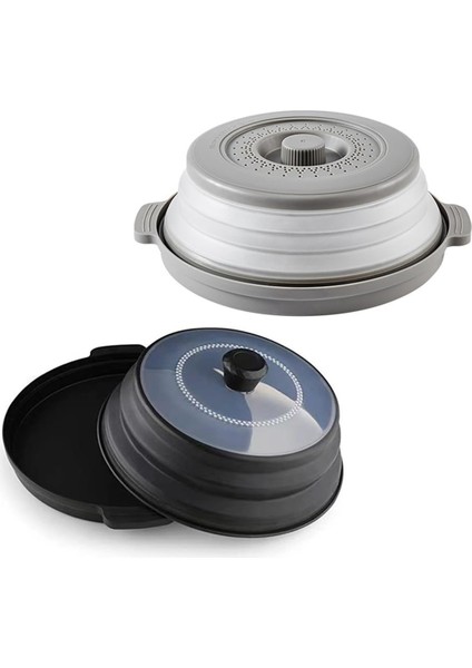 Katlanabilir Mikrodalga Gıda Sıçrama Koruyucusu Buhar Delikli Mikrodalga Tabak Kapağı Meyve ve Sebze Tabak Kapağı Kitchengadget (Yurt Dışından)