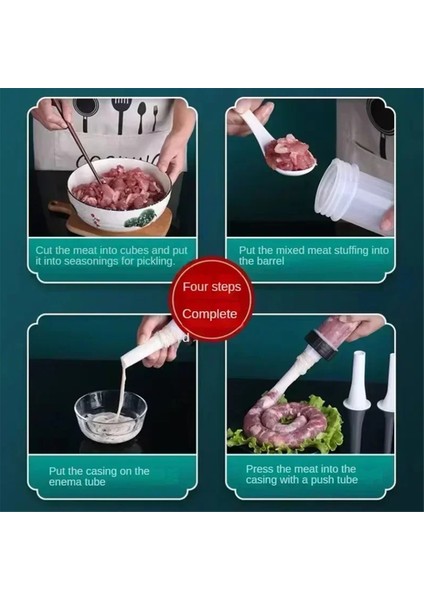El Yapımı Ev Tipi Sosis Doldurma Aparatı, Mutfak Tipi Küçük Sosis Doldurma Aparatı, Manuel Et Sosis Doldurma Aparatı (Yurt Dışından) indirimleri