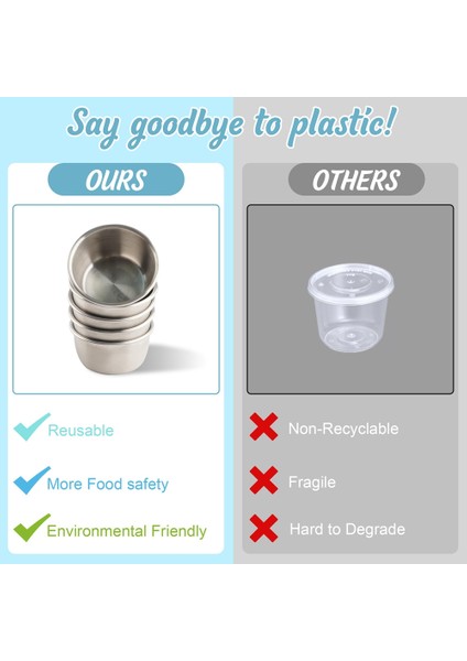 Kapaklı Salata Sosu Kabı Su Geçirmez Yeniden Kullanılabilir Paslanmaz Çelik Salata Sosu Kabı Sos Kabı (Yurt Dışından) fiyatları