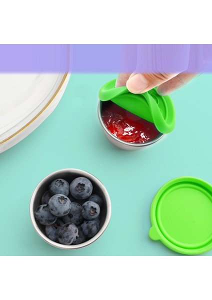 Kapaklı Salata Sosu Kabı Su Geçirmez Yeniden Kullanılabilir Paslanmaz Çelik Salata Sosu Kabı Sos Kabı (Yurt Dışından) indirimleri