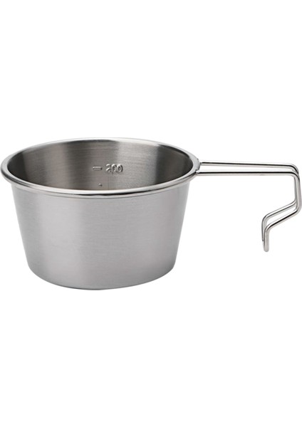 Piknik Kasesi Yapışmaz Kamp Kabı Saplı Sofra Takımı Açık Hava Pişirme Kabı Gümüş 200ML (Yurt Dışından)