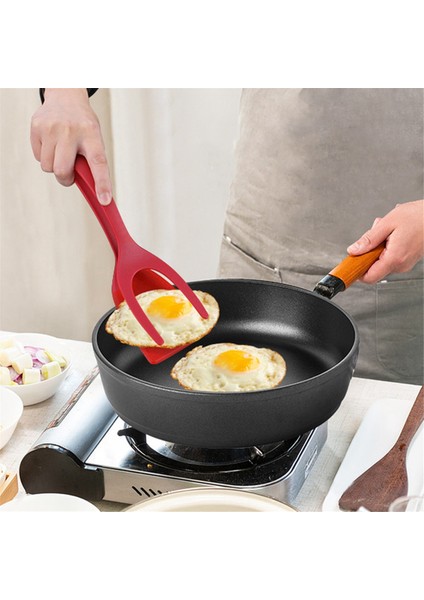 2'si 1 Arada Naylon Tutacaklı Flip Pancake Yumurta Kelepçesi Tutacaklı Omlet Spatula Maşa Kelepçeli Pancake Kızarmış Mutfak Aksesuarları (Yurt Dışından) fiyatları
