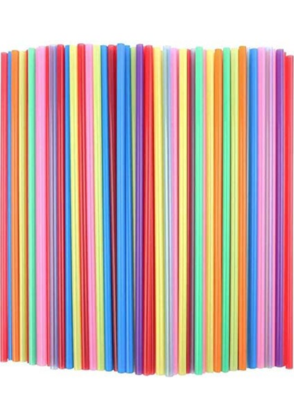 1000 Adet 10,3 Inç Tek Kullanımlık Plastik Pipetler Parti Içme Pipetleri Için Ekstra Uzun Çeşitli Parlak Renkler (Yurt Dışından)