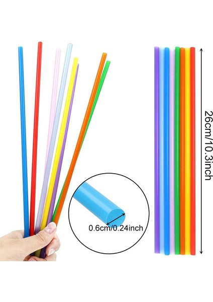 1000 Adet 10,3 Inç Tek Kullanımlık Plastik Pipetler Parti Içme Pipetleri Için Ekstra Uzun Çeşitli Parlak Renkler (Yurt Dışından) modelleri