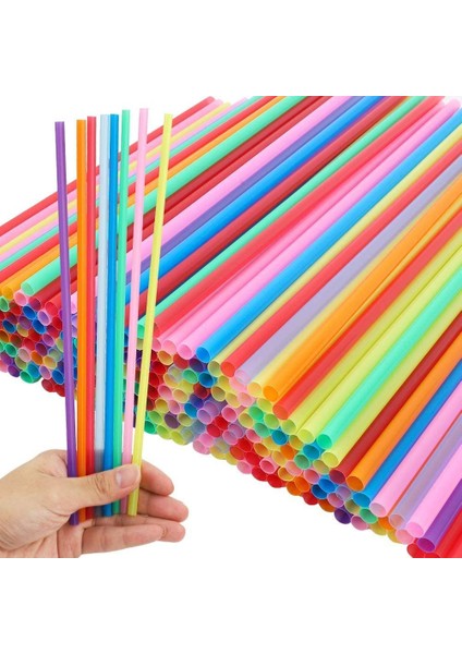 1000 Adet 10,3 Inç Tek Kullanımlık Plastik Pipetler Parti Içme Pipetleri Için Ekstra Uzun Çeşitli Parlak Renkler (Yurt Dışından) indirimleri