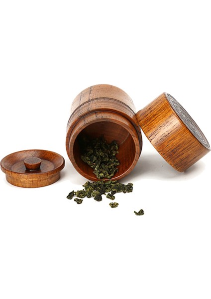 Ahşap Çaydanlık El Yapımı Kung Fu Çay Seti Taşınabilir Seyahat Çay Saklama Şeker Fındık Kahve Çekirdeği Tozu Kutulu Mühürlü Kutu, 1 Adet (Yurt Dışından) indirimleri