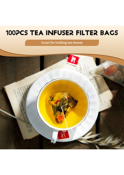 100 Adet Çay Poşeti Demliği, Ipli, Heal Seal, 7 x 6 cm Poşet Filtre Kağıdı, Naylon Çay Poşetleri, Boş Çay Poşetleri (Yurt Dışından) fırsatları