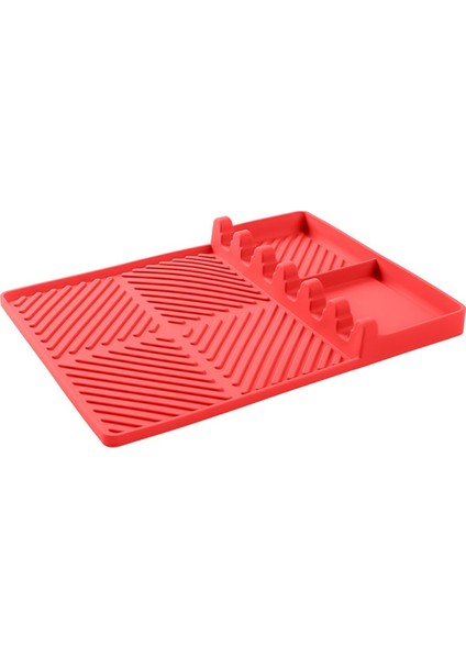 Barbekü Izgara Aksesuarları Yan Raf Matı Izgara Pedi Izgara Mutfak Tezgahı Spatula Silikon Mat Kırmızı Küçük (Yurt Dışından) indirimleri
