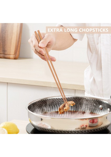 Çift Ahşap Yemek Çubukları, Kızartma Çubukları, Sıcak Tencere Kızartma ve Erişte Pişirmek Için Ekstra Uzun Çubuklar (Yurt Dışından) fiyatları