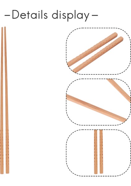 Çift Ahşap Yemek Çubukları, Kızartma Çubukları, Sıcak Tencere Kızartma ve Erişte Pişirmek Için Ekstra Uzun Çubuklar (Yurt Dışından) indirimleri