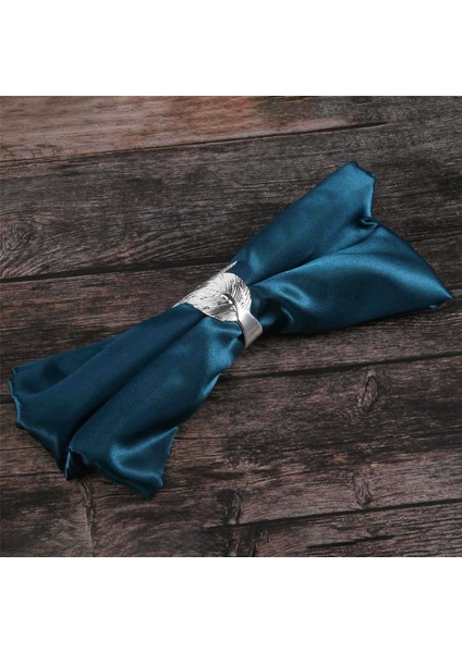 6'lı Yaprak Peçete Halkası Seti, Masa Düzeni Için Yaprak Peçete Halkaları, Tatil Partisi Için Metal Yaprak Peçetelik Halkaları Gümüş (Yurt Dışından)