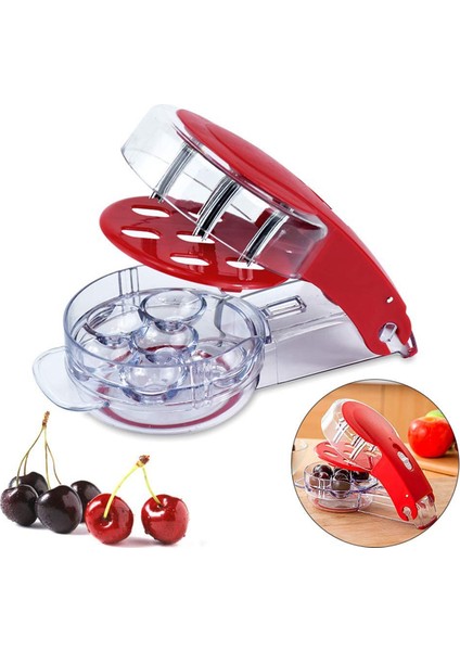 Adet Kiraz Çekirdeği Çıkarıcı, Çok Amaçlı Kiraz Çekirdeği Çıkarıcı, Saplı Kolay Sıkma, Aynı Anda 6 Kiraz (Yurt Dışından) fiyatları