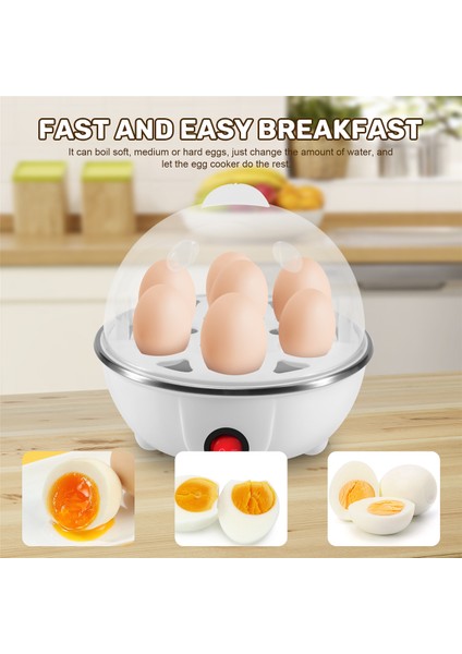 Elektrikli Haşlanmış Yumurta Pişirici Kazan Üreticisi Hızlı Isıtma Paslanmaz Çelik Buharlı Tava Pişirme Aleti, Beyaz Ab Fişi (Yurt Dışından) indirimleri