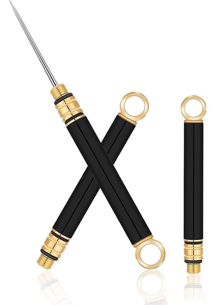 Adet Taşınabilir Titanyum Kürdan, Koruyucu Tutuculu Metal Kürdan, Mini Paslanmaz Çelik Kürdan, Siyah (Yurt Dışından)