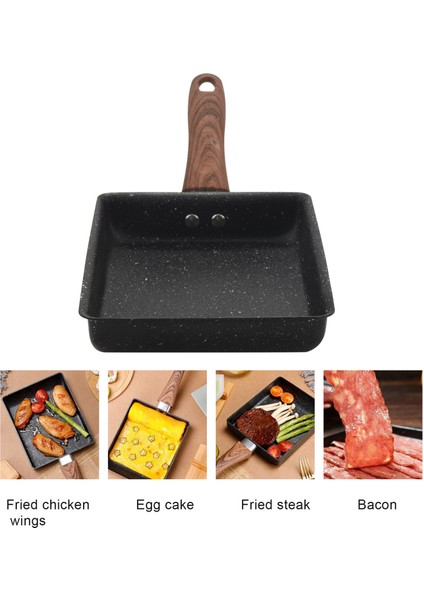 Tamagoyaki Tava Japon Omlet Tavası, Yapışmaz Tava Kaplaması Kare Yumurta Tavası Omlet Veya Krep Yapmak Için Kızartma Tavası (Yurt Dışından) modelleri