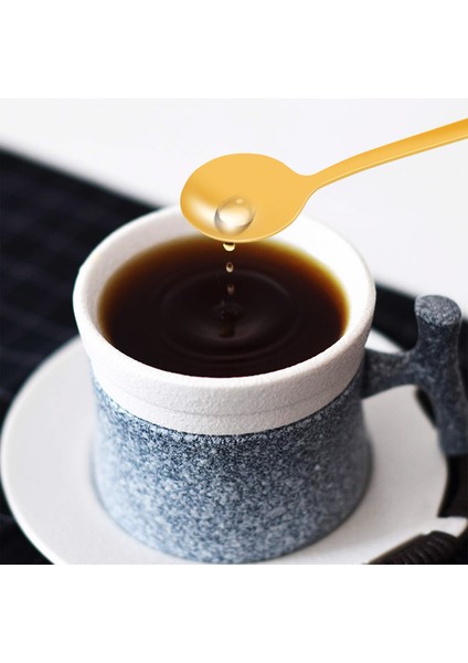 Adet/takım Yuvarlak Şekilli Kahve Kaşığı Paslanmaz Çelik Mini Çay Kaşığı Şeker Tatlı Kaşığı Dondurma Çorba Kaşığı Mutfak Aksesuarları (Altın) (Yurt Dışından) modelleri