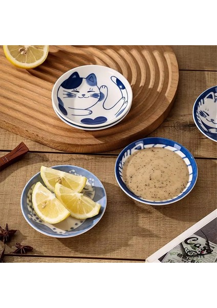 Seramik Sosluklar, Japon Tarzı Kedi Karikatür Desenleri, Suşi Tabağı, Tatlı Baharat Sofra Takımı, Yemek Masası Sos Tabağı C (Yurt Dışından) modelleri