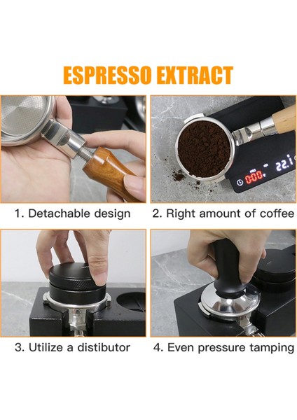 58 mm Paslanmaz Çelik Filtre Sepeti, Çift Tek Katmanlı Filtre, Masif Ahşap Sap, 58 mm Kahve Dipsiz Sap B (Yurt Dışından) fırsatları