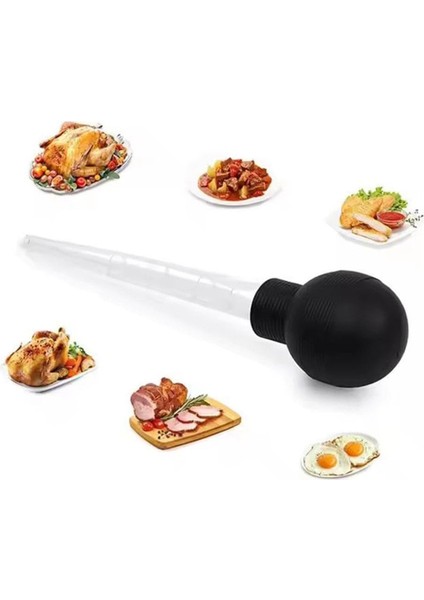 Hindi Baster Silikon Vakumlu Ampul ve Temizleme Fırçası Et, Tavuk, Sığır Eti, Pişirme, Marinat, Barbekü Aletleri Için (Yurt Dışından) indirimleri