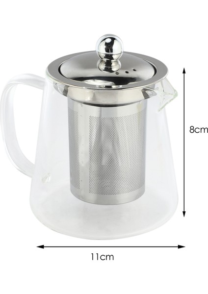Boyutlu Iyi Şeffaf Borosilikat Cam Çaydanlık, 304 Paslanmaz Çelik Demlik, Süzgeç, Isıtıcı, Kahve Çaydanlığı Alet Seti, 380 ml (Yurt Dışından) fırsatları