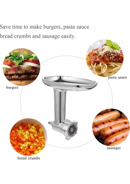 Kitchenaid Stand Mikserler Için Kıyma Makinesi Aparatı, Sosis Doldurma Boruları Dahil, Dayanıklı Gıda Öğütücü Aparatı (Yurt Dışından) indirimleri