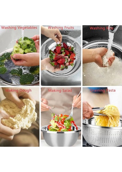 Paslanmaz Çelik Karıştırma Kapları, Salata Kaseleri, Su Filtreli Metal Kaseler, 26 cm Paslanmaz Çelik Hazne (Yurt Dışından) modelleri