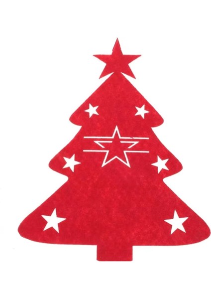 100 Adet Düzenleyici Masa Dekoru Bıçak ve Çatal Tutucu Çatal Bıçak Çantası Christmaselk Noel Ağacı Cep A (Yurt Dışından)