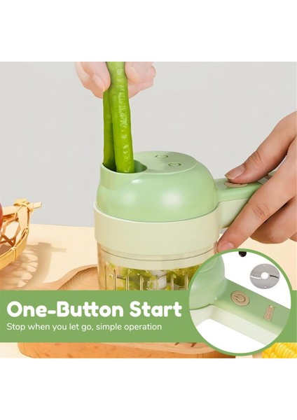 4'ü 1 Arada Çok Fonksiyonlu Kablosuz Mutfak Robotu, Taşınabilir Elektrikli Sebze Doğrama Seti, Elektrikli Sebze Doğrayıcılar (Yurt Dışından) modelleri