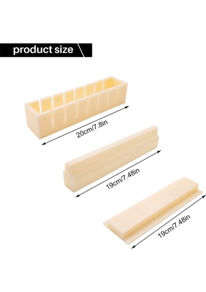 Suşi Yapıcı Pirinç Kalıbı Japon Kek Kalıbı Çok Fonksiyonlu Kalıp Suşi Yapım Seti Kare Suşi Kalıbı B (Yurt Dışından)