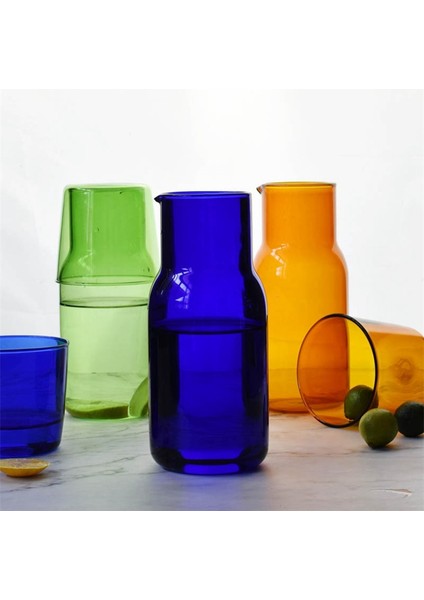 Şeffaf Şeker Renkli Cam Çay Fincanı Seti Basit Isıya Dayanıklı Içme Suyu Bardağı Çay Sürahisi Su Şişesi - Yeşil (Yurt Dışından) indirimleri