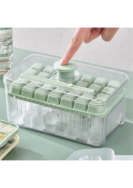 Buz Kutusu Tek Düğmeli Basmalı Kolay Çıkarmalı Yüksek Renkli Buz Kutusu Ev Gıda Sınıfı Buz Saklama Kalıbı Sarı (Yurt Dışından) fiyatları