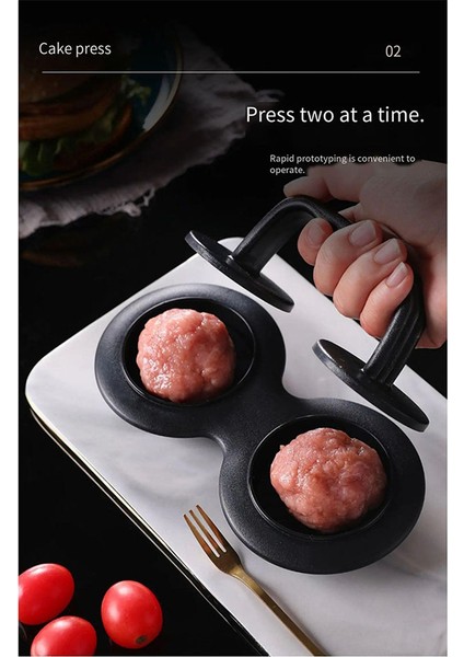 Burger Pres Patty Maker Yapışmaz Hamburger Pres Seti Burger Makinesi Et Sığır Etli Sebzeli Hamburger Kalıbı Mutfak Için Siyah (Yurt Dışından) fiyatları