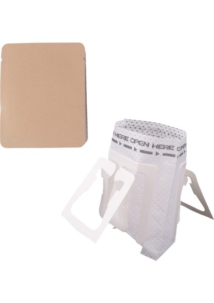 100 Set Kombine Kahve Filtre Torbası ve Kraft Kağıt Kahve Torbası, Taşınabilir Ofis Seyahat Damlama Kahve Filtreleri Araç Seti (Yurt Dışından)