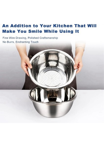 Paslanmaz Çelik Karıştırma Kapları, Salata Kaseleri, Su Filtreli Metal Kaseler, 26 cm Paslanmaz Çelik Hazne (Yurt Dışından) fırsatları