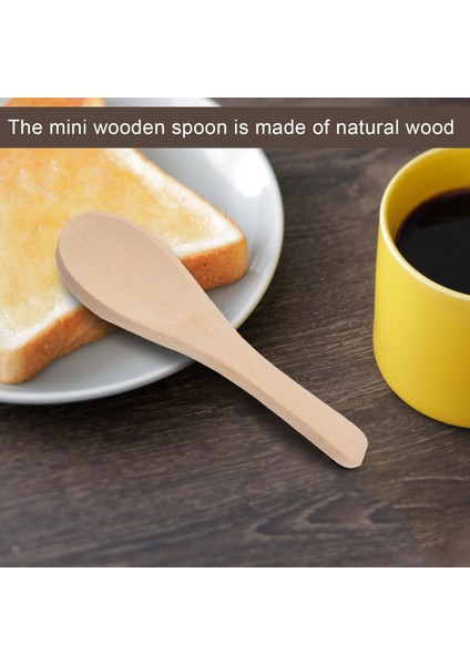 25 Adet Mini El Yapımı Ahşap Kaşık Dondurma Şeker Reçel Bal Kahve Çay Kaşığı Mutfak Sosu Tuz Hardal Kaşığı (Yurt Dışından) modelleri