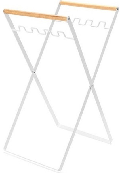 Açık Hava Evsel Atık Rafı Katlanabilir Mutfak Artıkları Depolama Rafı Plastik Poşet Tutucu Beyaz (Yurt Dışından)