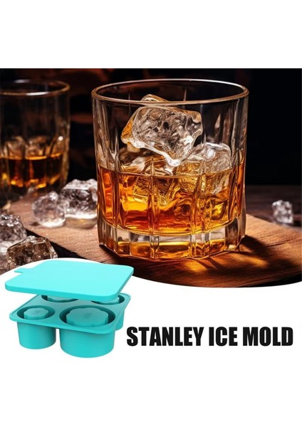 Kapaklı, Dondurucuda Güvenli Buz Kalıbı Için Silikon Buz Küpü Tepsisi, Içi Boş Silindir Tasarım, 4 Delikli Tasarım, Kullanımı Kolay (Yurt Dışından) modelleri