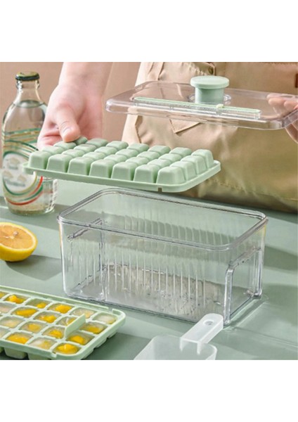 Buz Kutusu Tek Düğmeli Basmalı Kolay Çıkarmalı Yüksek Renkli Buz Kutusu Ev Gıda Sınıfı Buz Saklama Kalıbı Sarı (Yurt Dışından) modelleri