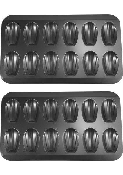 Paket Yapışmaz Madeleine Kabı, 12'li Fırın Kalıbı, Kabuklu Kek Pişirme Tepsisi, Çikolatalı Yapışmaz Fırın Tepsisi, Fırında Pişirme Için Kullanılır, Siyah (Yurt Dışından)