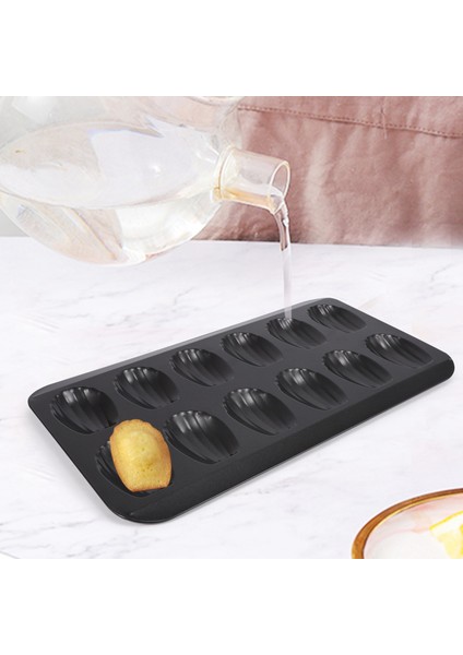 Paket Yapışmaz Madeleine Kabı, 12'li Fırın Kalıbı, Kabuklu Kek Pişirme Tepsisi, Çikolatalı Yapışmaz Fırın Tepsisi, Fırında Pişirme Için Kullanılır, Siyah (Yurt Dışından) modelleri