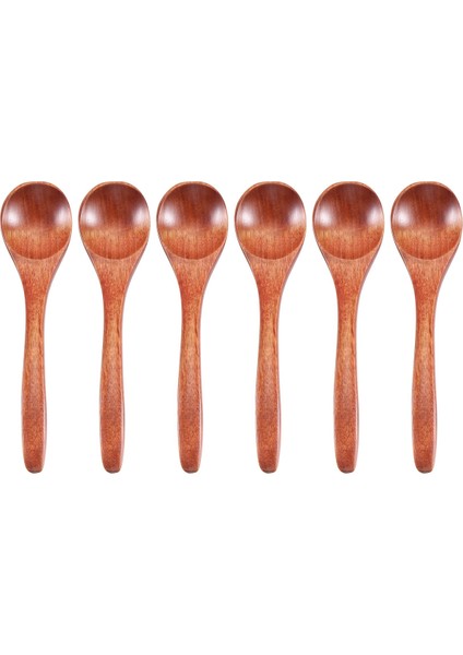 Küçük Ahşap Kaşıklar, 6 Adet Ahşap Çay Kaşığı, Küçük Baharat Kaşığı, Günlük Kullanım Için Mini Ahşap Bal Kaşığı (Yurt Dışından)