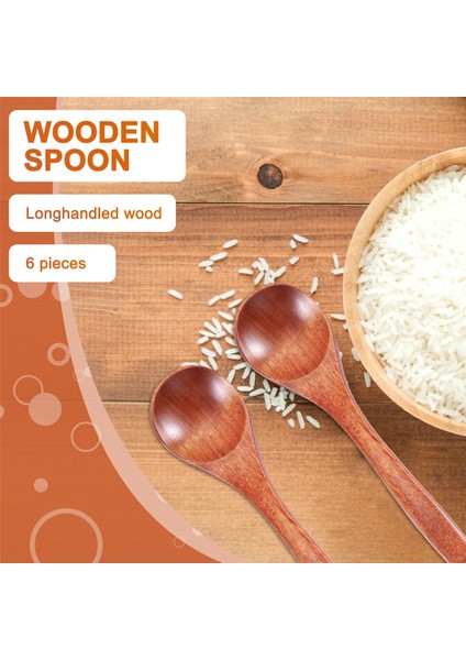 Küçük Ahşap Kaşıklar, 6 Adet Ahşap Çay Kaşığı, Küçük Baharat Kaşığı, Günlük Kullanım Için Mini Ahşap Bal Kaşığı (Yurt Dışından) fırsatları